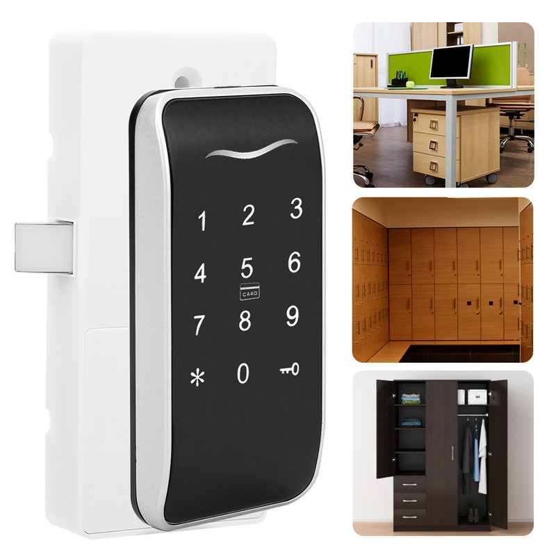 Concealed Electronic Smart Lock RFID Card Password Touch Keypad Safety