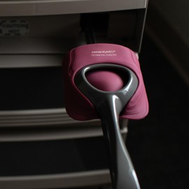 comenityMED Exam Table Stirrup Covers - Resilient Professional Foot Supports - Silicone Stirrup Pads (Cranberry)