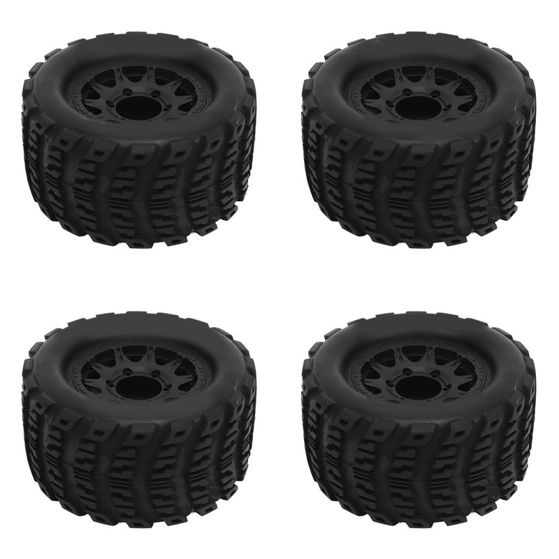 4 Pcs 1/10 RC Snow Tires Set with Wheels Strong