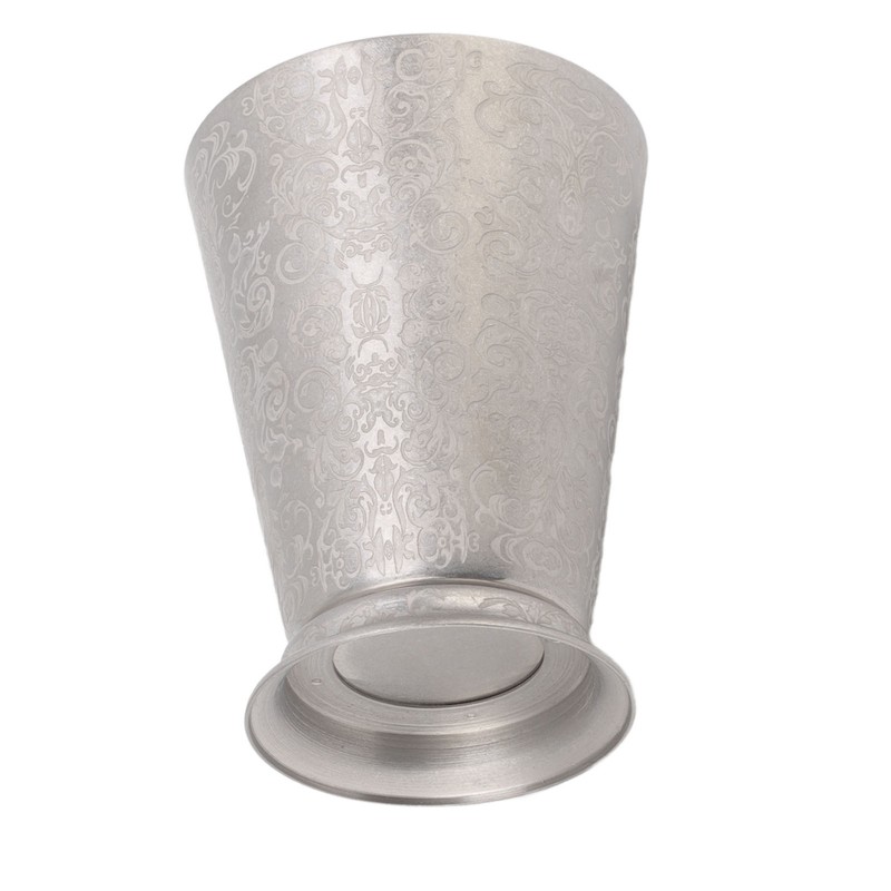 Stainless Steel Mixing Glass Shaker Floral Engraving Pattern Metal Drink