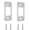 2 Pcs Round Corner Deadbolt Strike Plate, 1" X 2
