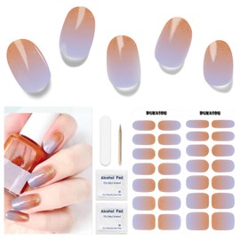 Nagelfolie UV Härtend - 28 Stück Nagelsticker UV Gel Nagelfolien Selbstklebend Nail Sticker Nagellackstreifen Gel-Nagelaufkleber Art Stickers DIY für Damen Mädchen Dekoration