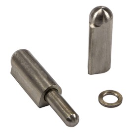 Gedotec Weld-On Hinge Garden Gate Gate Hinge for Welding | Tape Rolls with Reinforced Tape Pin | Length 100 mm | Gate Rod Stainless Steel | 1 Piece - Heavy Duty Welding Tape 200 kg