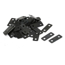 Sourcingmap 50pcs 24mmx9mmx0.5mm Flat Corner Brace Angle Plate Repair Bracket Black