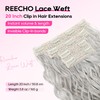 REECHO Curly Hair Extensions, 4PCS 20 inch Clip in Hair