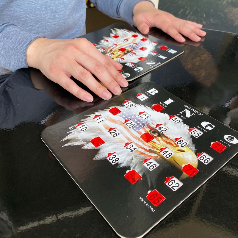 MR CHIPS Jam-Proof Fingertip Bingo Cards with Sliding Windows 25
