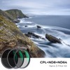 K&F Concept 62MM CPL, ND8, ND64 Lens Filter Kit, Multi-Coated