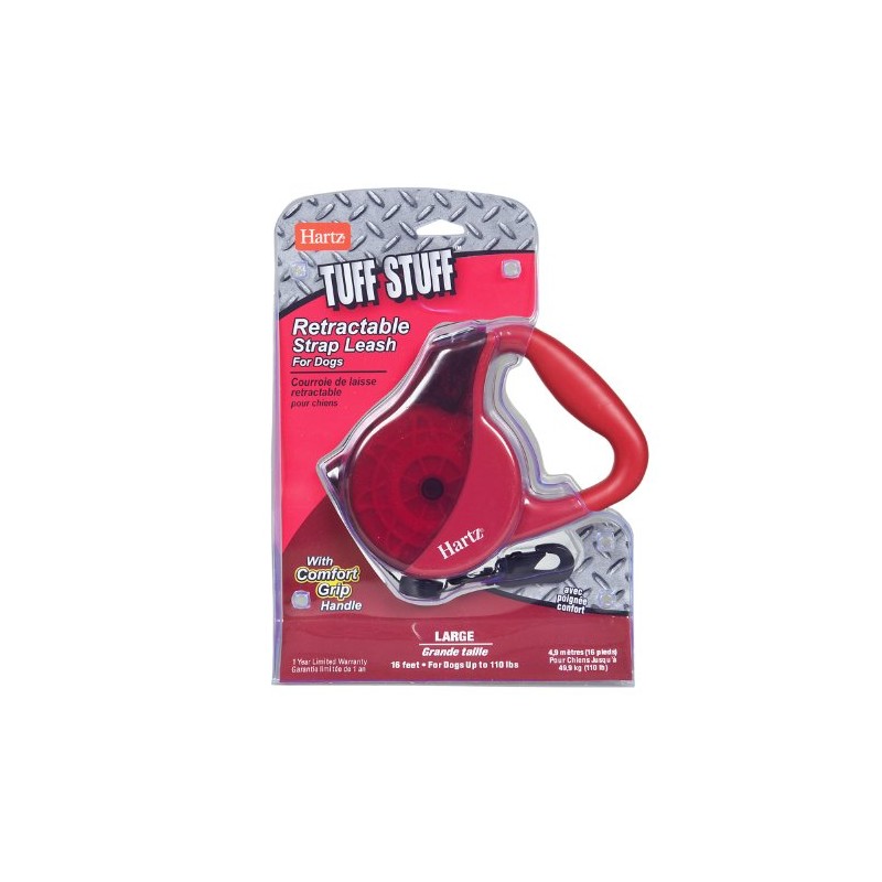 Hartz 1102 Tuff Stuff Retractable Leash for Large Dog, Color