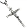 Lfkk 925 Sterling Silver Crucifix Necklace for Men Jesus Cross