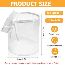 Hengrongshen Bubble Bag, Bubble Bags 2 Gallon, Efficient Filtration, Reusable Filter Bag for Herb Extraction and Production