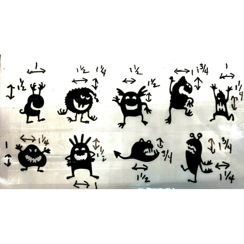 Silhouette 9 SILLY! LITTLE MONSTER'S "LIL MONSTER" SILHOUETTE DIE CUT/