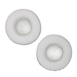 KONTONTY 1pair Comfortable Replacement Headset Cushions Soft Earphone Pads Round Covers for Headphones Noise-isolating Ear Pads White