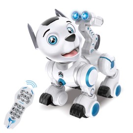 fisca Remote Control Robotic Dog RC Interactive Intelligent Walking Dancing Programmable Robot Puppy Toy Electronic Pets with Light and Sound for Kids Age 6, 7, 8, 9, 10 and Up Years Old