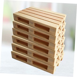 Ipetboom 6Pcs Wooden Coasters Non Slip Cork Mats for Drinks Insulation Cup Pads for Home Kitchen and Office Use Lightweight Odorless Design