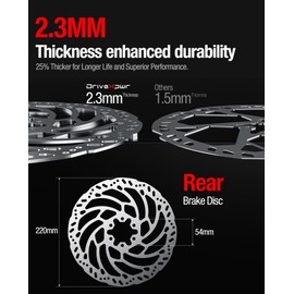 Heavy-Duty 220 mm Thickened Stainless Steel Rear Brake Disc Rotor for for Light Bee/Surron/Sur-Ron/Sur Ron X/Sur Ron S/X160/X260