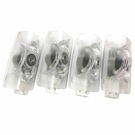 Minile Car Courtesy Light, Door Welcome Light, LED Logo Projection, Tool Included, Replacement Parts, Set of 4
