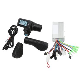 36V 48V 350W Electric Bicycle Brushless Controller Kit, Brushless Motor Controller with LCD Display Throttle Grip for 22.5 mm Handlebars