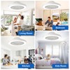 Depuley Modern Ceiling Fan with Light: 19" Bladeless Flush Mount
