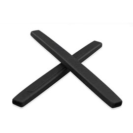 NicelyFit Rubber Anti-slip Ear Socks Earsocks Temple Sleeves for Glass Eyeglass Sunglass Frames TT001 (Black - 4 Pairs)