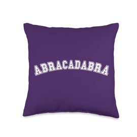 Abracadabra Funny Magical Athletic Sport Spell Wizard Witch Throw Pillow