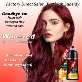 toae 【Factory sales】TOAE Hair Dye Shampoo 3 In 1 Herbal Hair Dye Color Shampoo Plant For Woman And Men Hair Dye For Gray And Dark Hair Wine Rend And Chestnut Brown And Grape Purple And Black Four Colors Hair Dye Shampoo, Long Lasting - Colour: Natural Bl
