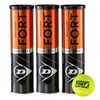 DUNLOP FORT CLAY COURT Packung mit 12 Bolas, 3 Dosen