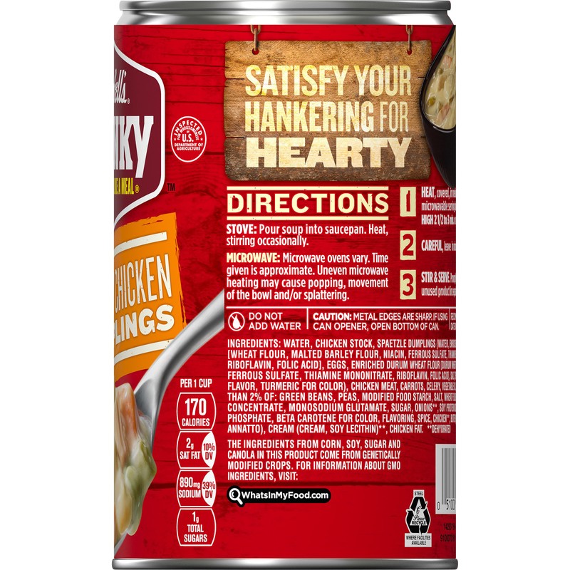 Campbell's Chunky Soup, Creamy Chicken & Dumplings, 18.8 oz