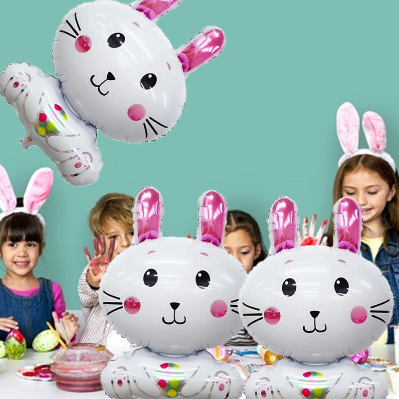 HADCKJA Bunny Balloons Easter Balloons Hugging Rabbit Easter Foil Balloons