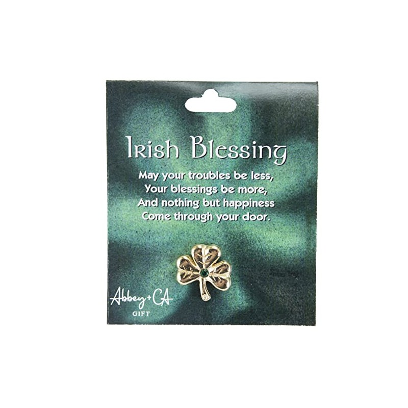 Shamrock Lapel Pin, Irish Gift for Saint Patrick's Day, Men