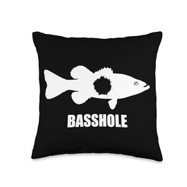Angler, Fischer, Angel Fish Fish Outifts And Gifts Angel, Angler, Fisherman Outfit Bass Fishing Throw Pillow, 16x16, Multicolor