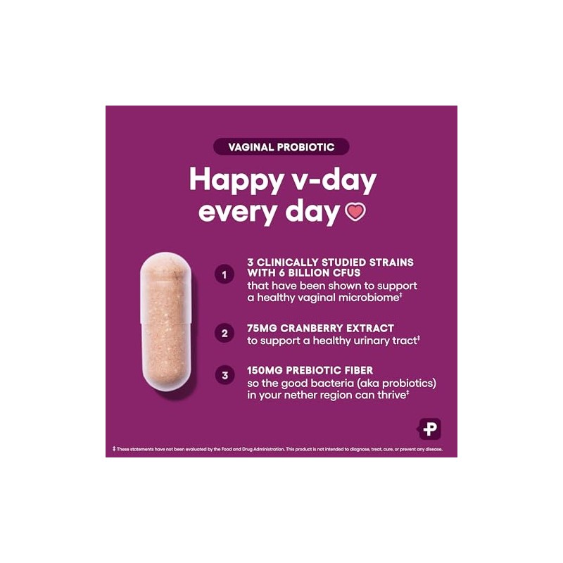 Physician's CHOICE Probióticos vaginales para mujeres: humectación, equilibrio del pH,