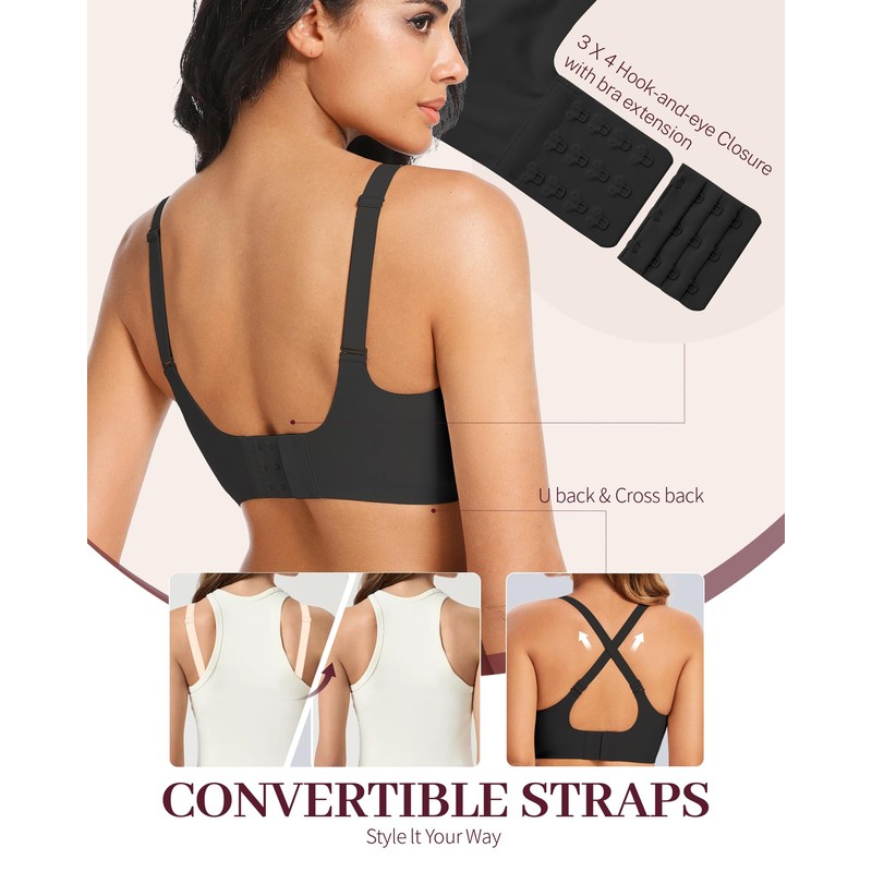 Gailife Bras for Women No Underwire Jelly Bras Wave Wireless