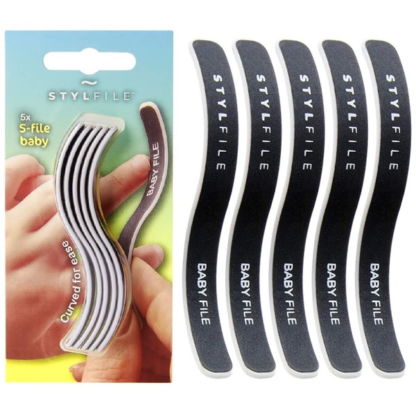STYLFILE by STYLIDEAS Nailcare Products and Accessories Range, The Originally S-Shaped Baby Nail File OR The Baby Nail Clipper with a Safety spy Hole (Baby Nail File)