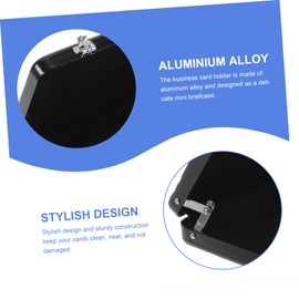 Tofficu 4pcs Sturdy Business Card Organizer Elegant Id Card Storage Box Snap Closure Capacity for Office Supplies Portable Design