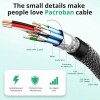 Pacroban 8K HDMI 2.1 Braided Cable (1ft-3 Pack) Supports 48Gbps