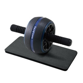 Alinco WBF231A Ab Wheel, Ab Wheel, Ab Roller, Large Wheel, With Sponge Grip, Protective Mat, Abs, Muscle Training, Metabolism Upgrade, Health Equipment, For Home Use, Silent, Load Capacity 220.5 lbs