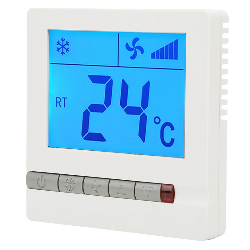 LCD Digital Thermostat Delay Compressor Protection Fan Coil Unit Temperature