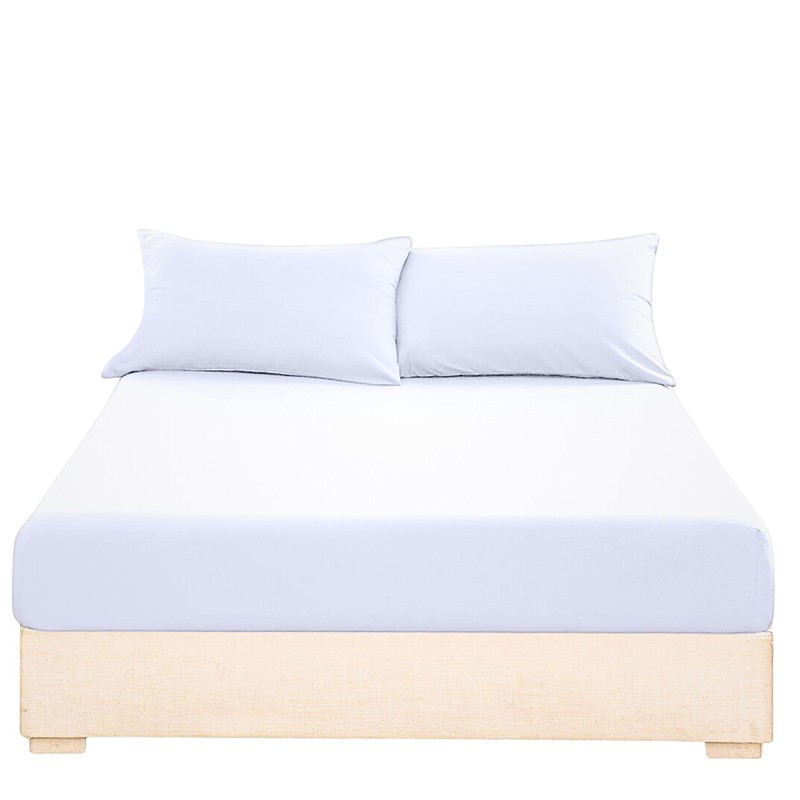 EV DEKOR Extra Deep Fitted Sheet Super King, White -