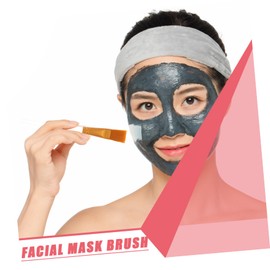 FRCOLOR 5Pcs Handle Face Mask Brush Professional Makeup Tools for Skincare Suitable for Facial Masks Serums and Peels Synthetic Bristles for Home and Salon Use