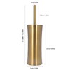 Toilet Brush Set Stainless Steel Gloden Space Saving Soft Durable