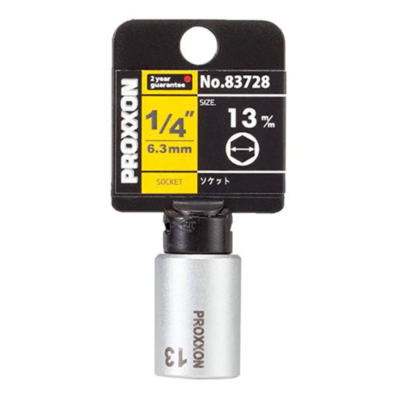 PROXXON No. 83728 Socket 1/4" 0.5 inch (13 mm)