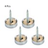 Boguish 4Pcs Mirror Screws, 16mm Caps Cover Nails Polished Stainless