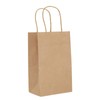 Juvale Mini Gift Bags with Handles - Brown Paper Party