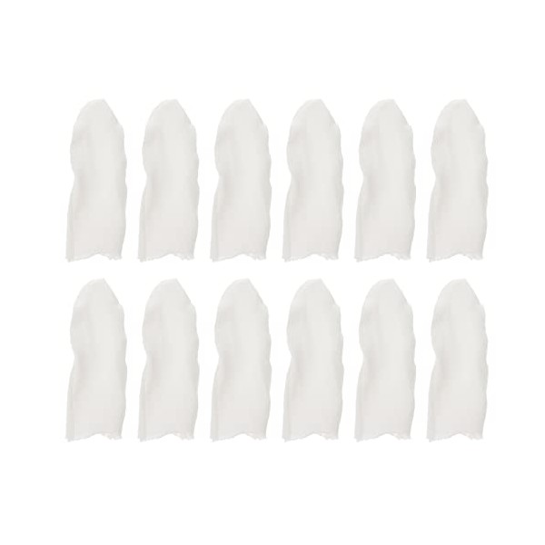 HEALIFTY 200Pcs Cotton Finger Cover Sweatproof Finger Tube Protector Anti-Scratch Finger Cot for Home Store (White)