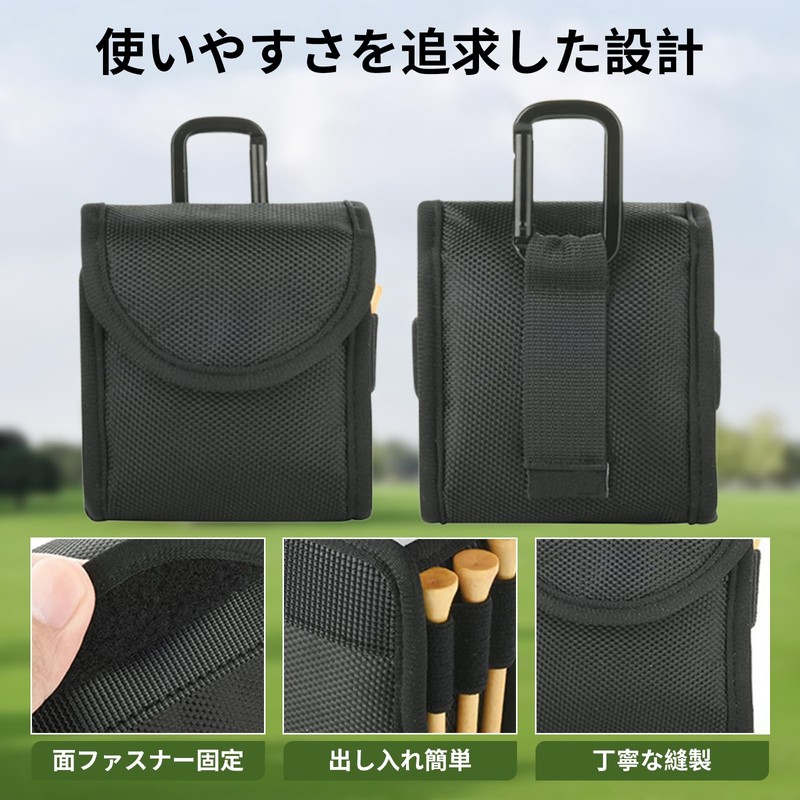 Pokmill Golf Ball Case, Golf Ball Case, Pouch, with Carabiner,