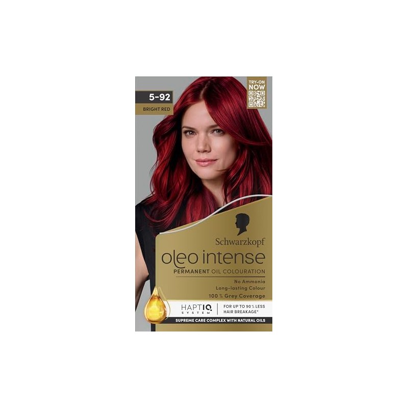 Schwarzkopf Oleo Intense Permanent Oil Colouration 5-92 Bright Red, Ammonia