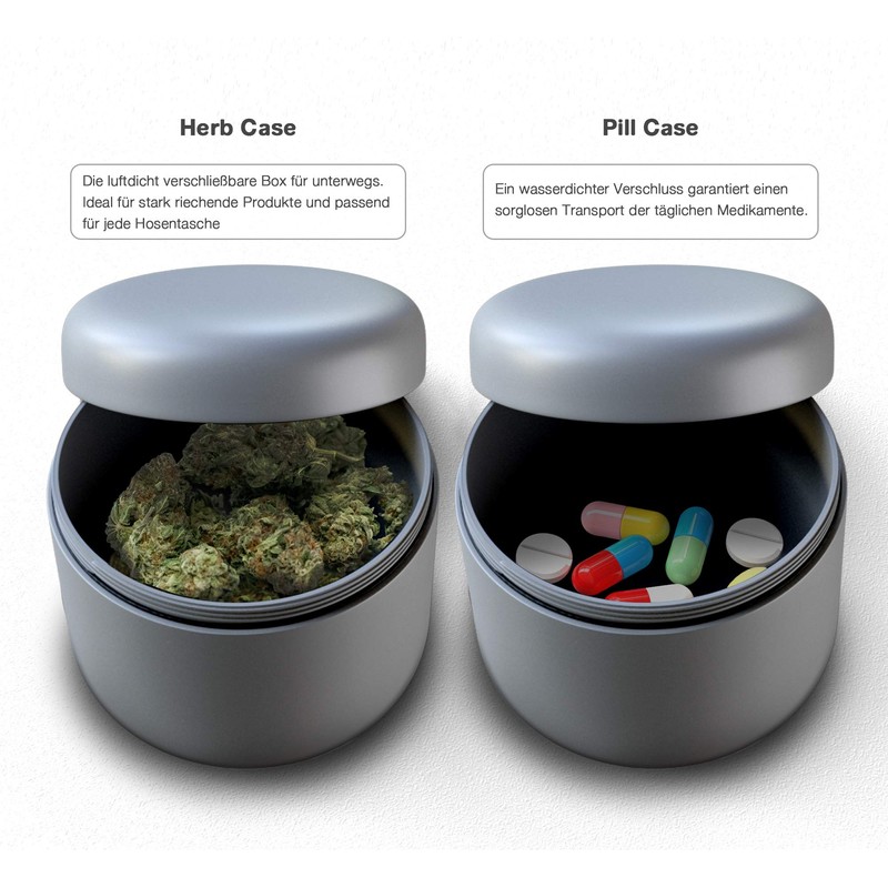 JCase Sturdy Stash Metal Tin, Airtight, Waterproof, Diameter 55 x