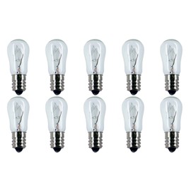 CEC Industries #6S6 130V Bulbs, 130 V, 6 W, E12 Base, S-6 Shape (Box of 10)