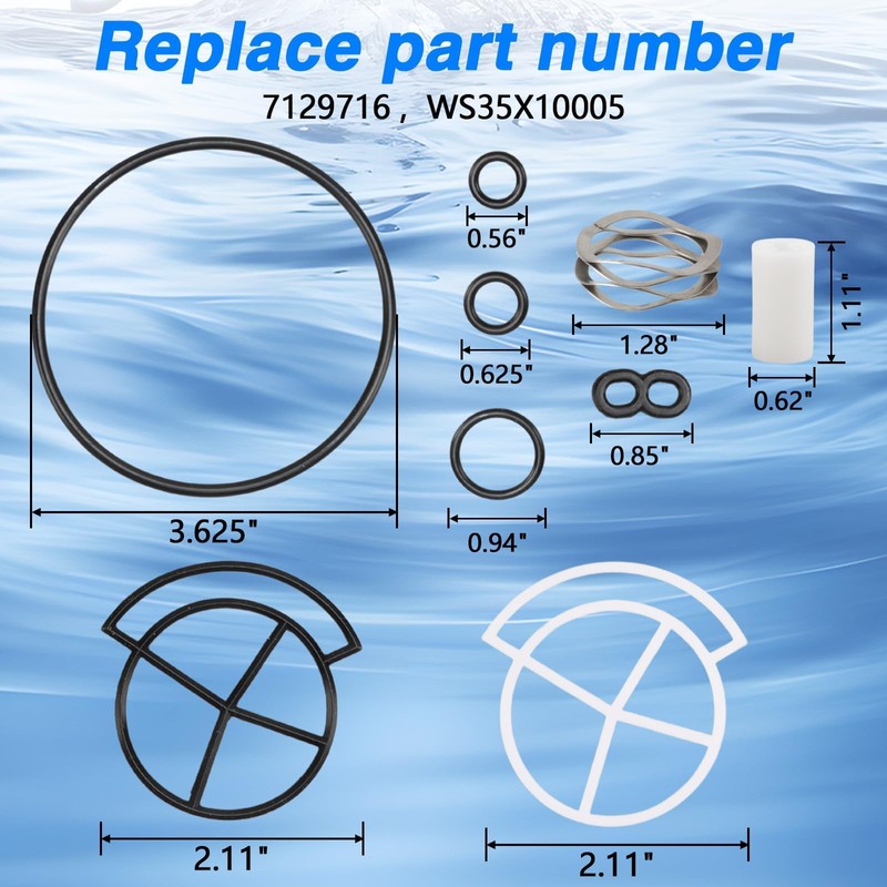 RUHUALIFE Water Softener Seal Kit Water Softener Rotor Disk Repair