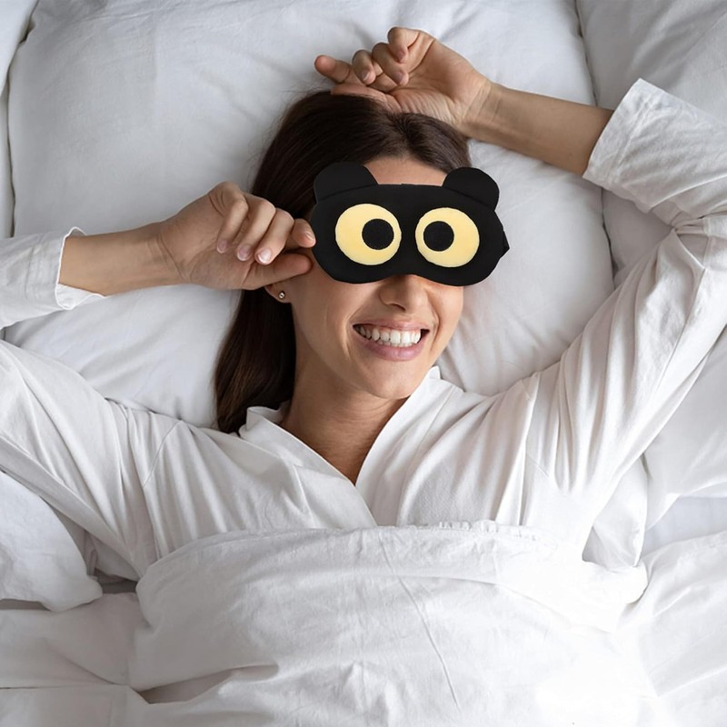 3D Bear Eye Sleep Mask, Zero Pressure Light Blocking Eyeshade